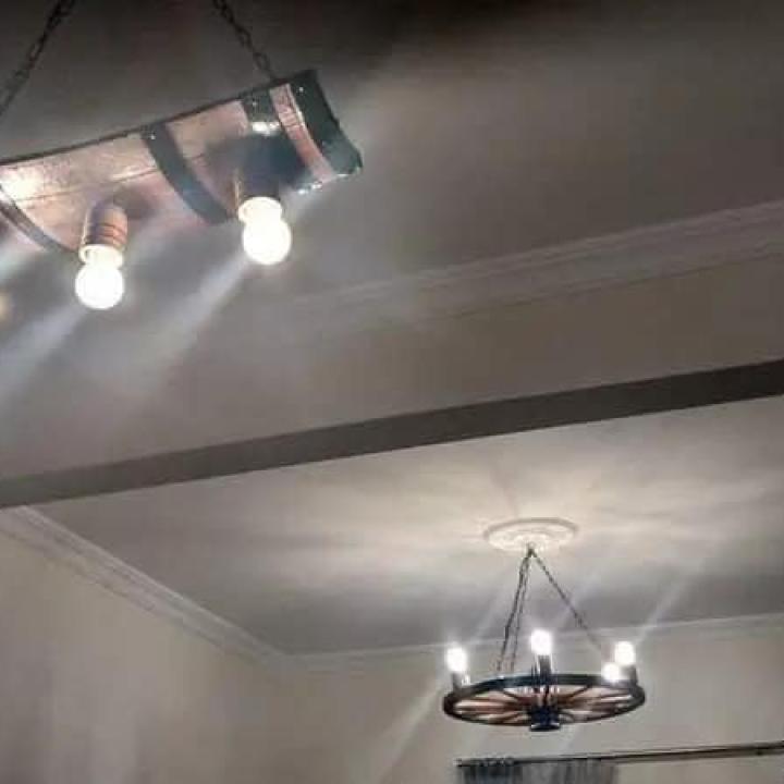 Полилеи от автентични дъбови бъчви с 3  ръчно изработени дървени чашки!