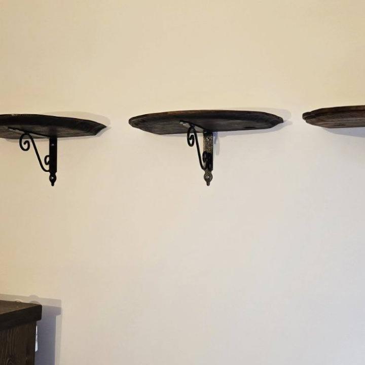 Етажерки-цветарници от дъбов масив(автентични бъчви) с ковано желязо!