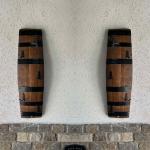 Стенни закачалки масив,изработени от автентични дъбови бъчви с ръчно ковани куки-вертикални!