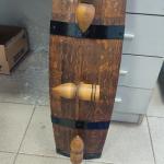 Полилеи от автентични реставирани дъбови бъчви с 3 ръчно изработени дървени чашки-конус!